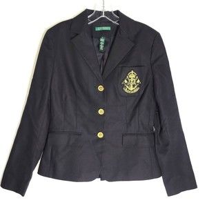 Ralph Lauren Kids Blazer Jacket Size Medium Golden Buttons Single Breasted LRL